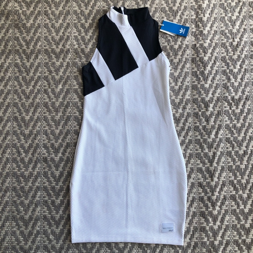Adidas X Equipment mock neck mesh dress size small